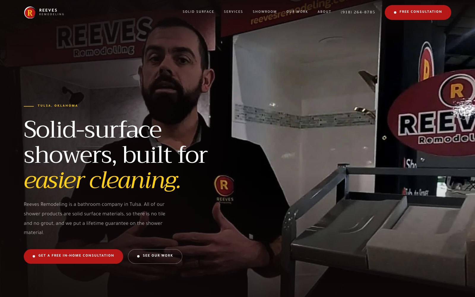 The new Reeves Remodeling homepage concept