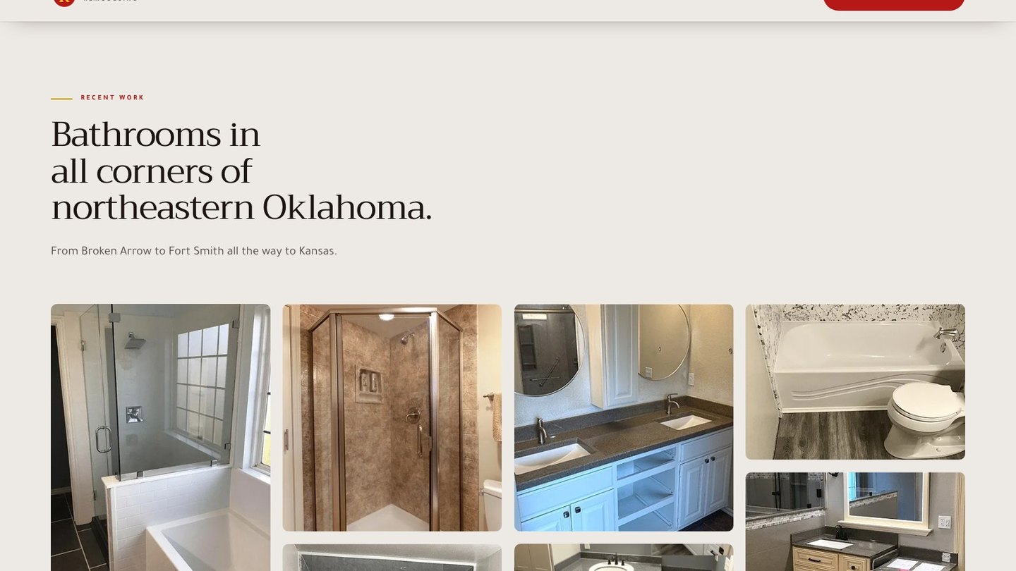 The recent work section of the new homepage