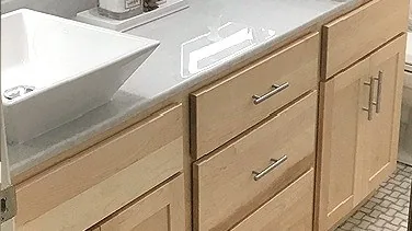 Bathroom cabinets by Reeves Remodeling