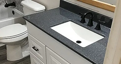 Custom bathroom vanity by Reeves Remodeling